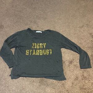 David Bowie daydreamer, Ziggy Stardust, long sleeve glitter top M
